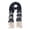 Navy, variant on Premium Long Dual Tone Fair Isle Knit Warm Winter Fringe Scarf