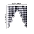 thumbnail image 3 of VOTRUDI 23.62×39.37in Plaid Christmas Tree Shape Swags Valance Curtains Light Filtering Snow Views Window Curtain With Tassel Fringe Farmhouses, 3 of 5