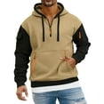 thumbnail image 2 of Ceisia Men's All Seasons Casual Solid Color Zipper Round Neck Long Sleeve Top - Comfortable Daily Gift Outdoor Wear, 2 of 8