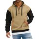 thumbnail image 2 of pstuiky camisas de manga larga para hombre, Pantalón corto informal de color liso para hombre, para exteriores, con bolsillo, cremallera y manga larga con capucha salir tops xxxl, 2 of 8