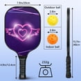 thumbnail image 4 of Pickleball Paddles Set Of 2, Fiberglass Surface, Colorful Geometry Print, 4 Balls & Bag, 4 of 5