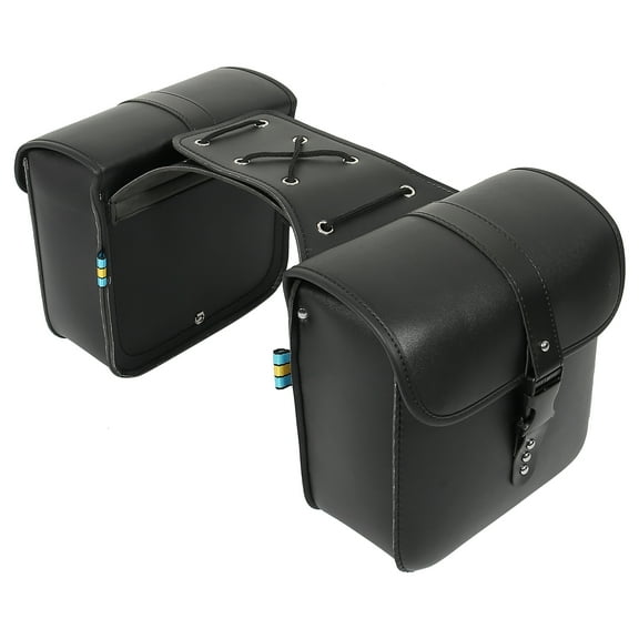 Unique Bargains Pair Universal Motorcycle Saddlebag Quick Release Buckles Black for Motorcycle 10.24"x4.33"x9.45"
