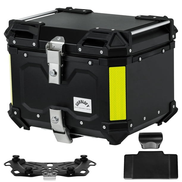 Maleta superior para moto Gurblofy 45L de aluminio impermeable negra