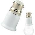 thumbnail image 1 of Light Bulb Socket Converter, Bayonet to Screw Bulb Adapter B22 to E27, Voltage Range 100-250V for Ceiling Fans, Chandeliers, LED Bulbs, Garden Tools, Smart Kitchen Tools, 1 of 8