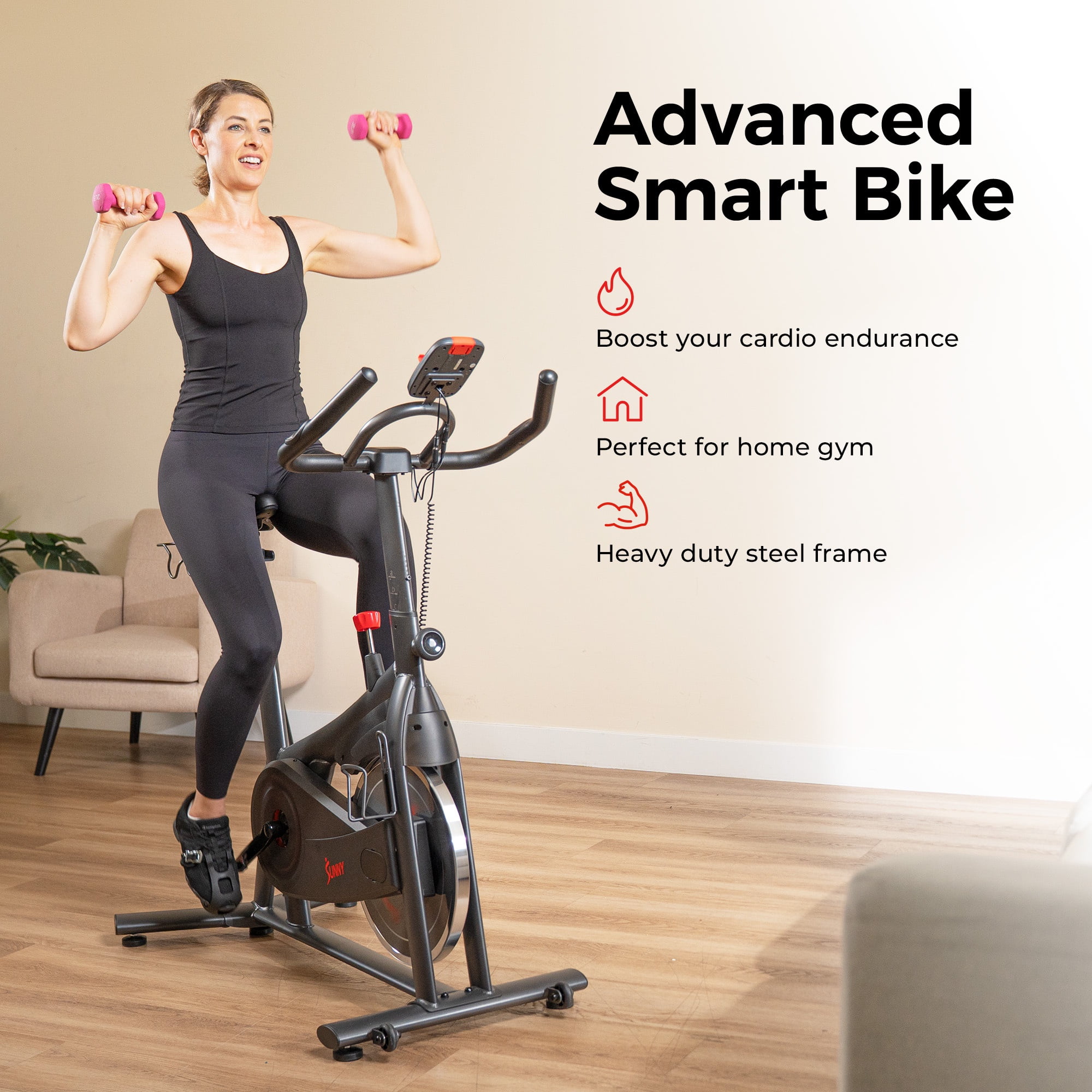 Sunny Health & Fitness Active 200 Smart Magnetic Cycling Exercise Bike
