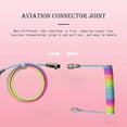 thumbnail image 6 of YiBai Coiled Usb C Cable, Multicolour Coiled Keyboard Cable, Coiled USB C Cable For Gaming Keyboard Double-Sleeved Mechanical Keyboard Cable With Detachable Metal 1.5M USB-C To USB-A #.243, 6 of 8