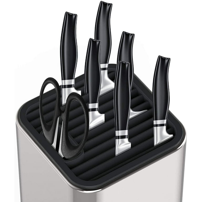 Slot Clear Knife Block Without Knives,Kitchen Knife Holder Organizer Stand  Durable Knife Dock Rack For Kitchen Cutlery Storage Accessories