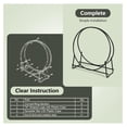 thumbnail image 4 of Werqueid Fireplace Accessories Firewood Rack - 40 Inch Tubular Log Hoop for Indoor, Outdoor Use, Heavy-duty Steel Frame, Firewood Holder for Patio, Deck, Porch, Easy Assembly Fireplace Wood Holder, 4 of 9