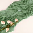 thumbnail image 4 of Unique Bargains Cheesecloth Table Runner for Wedding Decoration 118.11"x35.43" Green, 4 of 6