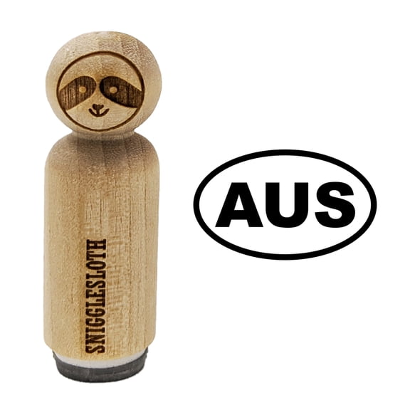 Australia AUS Euro Oval Rubber Stamp for Scrapbooking Crafting Stamping - Mini 1/2 Inch