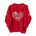 thumbnail image 1 of SOMOWI Chandail de la Saint-Valentin pour Femmes à Imprimé, Manches Longues, Col Ras du Cou, Chandail Décontracté, Rouge, Automne, Vêtement de Sport, m, 1 of 5
