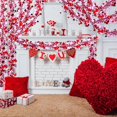 thumbnail image 7 of 4Pcs Valentine's Day Heart Tinsel Garland Love Party Metallic Tinsel Shiny Garland Hanging Decoration for Valentine Wedding Anniversary Party Supplies, Total Length 26.2 Feet, 7 of 7