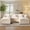 Beige, variant on Ovios 108" Modular Sofa U-Shaped Cloud Sectional Couch with 2 Ottomans, Comfy Deep Seat Chenille Sofa for Living Room, Apartment, Camel