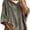 Gray, variant on Womens Velvet Sweatshirt 3/4 Sleeve Hoodie Oversized Pullover Jacket