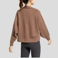 thumbnail image 4 of Modal Loose Coat for Women Fashion Solid Color Sweatshirts Cardigan Splicing Design Jackets Batwing Casual Fashion Outfits 2025 Fall Top Yoga Clothes, 4 of 4