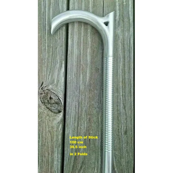 100cm Aluminum Steampunk Tactical Walking Stick – V Handle for Men & Women, Stylish Mobility Aid