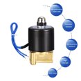 thumbnail image 4 of Uxcell Brass Electric Solenoid Valve, 1/4"NPT 12VDC Air Valve Normally Closed for Water Gas Fuel Oil, 4 of 5