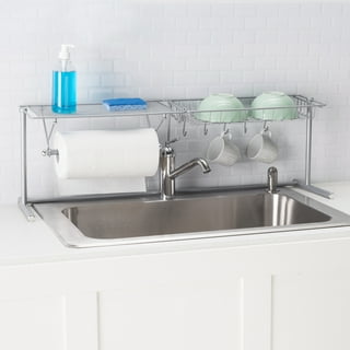 Stalwart 11.325 in. x 17.75 in. x 15.325 in. White Plastic Sink and Cabinet  Organizer 82-50702 - The Home Depot