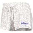 thumbnail image 4 of Women's Concepts Sport White/Cream Los Angeles Rams Montana Knit Top & Shorts Sleep Set, 4 of 5