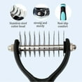 thumbnail image 3 of Undercoat Rake, Pet Grooming Tool - Safe Dematting Comb for Easy Mats & Tangles Removing- Grooming Rake for Cats & Dogs - No More Nasty Shedding and Flying Hair, Blue, 3 of 9