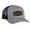 Heather Gray, Light Charcoal Mesh, variant on EST. 1998 Leather Patch Trucker Snapback Hat-Maroon-White Mesh