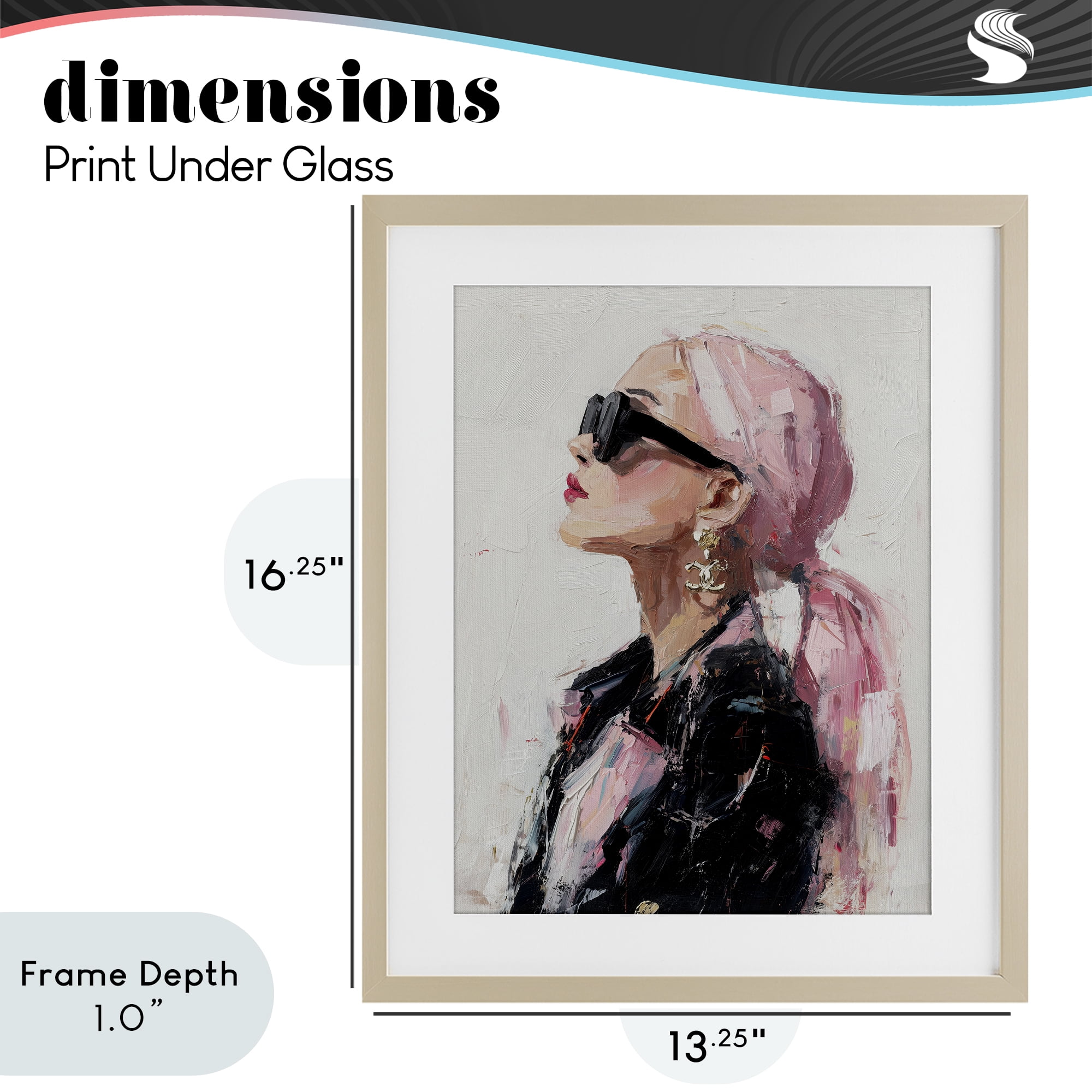 Stupell Industries Pink Daydream Impression Birch Framed Print Under Glass, design by Svetlana Aleynikova
