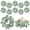 Green, variant on 12 Artificial Eucalyptus Candle Rings Set - Boho Style Greenery Candle Wreath Rings with Leaves Garland for Wedding, Table Centerpiece, Pillar Candles & Home Decor (Garland)
