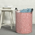 thumbnail image 5 of Goofa Rose Gold Pink Glitter Printed Circular Hamper,Laundry Basket with Handles,Storage Baskets Foldable,Large Capacity Laundry Hamper-Medium, 5 of 8