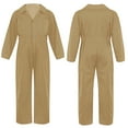 thumbnail image 2 of renvena Kids Boys Costume Long Sleeves Turndown Collar Zipper Jumpsuit Size 6-16 Khaki 6, 2 of 7