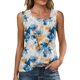 thumbnail image 1 of Camisetas de Cuello en V Mujeres sin Mangas de Moda Superior de Poliéster de Longitud Regular Casual para las Camisetas de Cuello en V de las Mujeres, 1 of 8