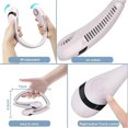 thumbnail image 3 of USB-Powered Foldable Neck Fan with 360° Bladeless Design, Digital Display, Ultra-Quiet Operation & Long-Lasting Battery – Portable Hands-Free Cooling Solution for Outdoor Use, White, 3 of 6