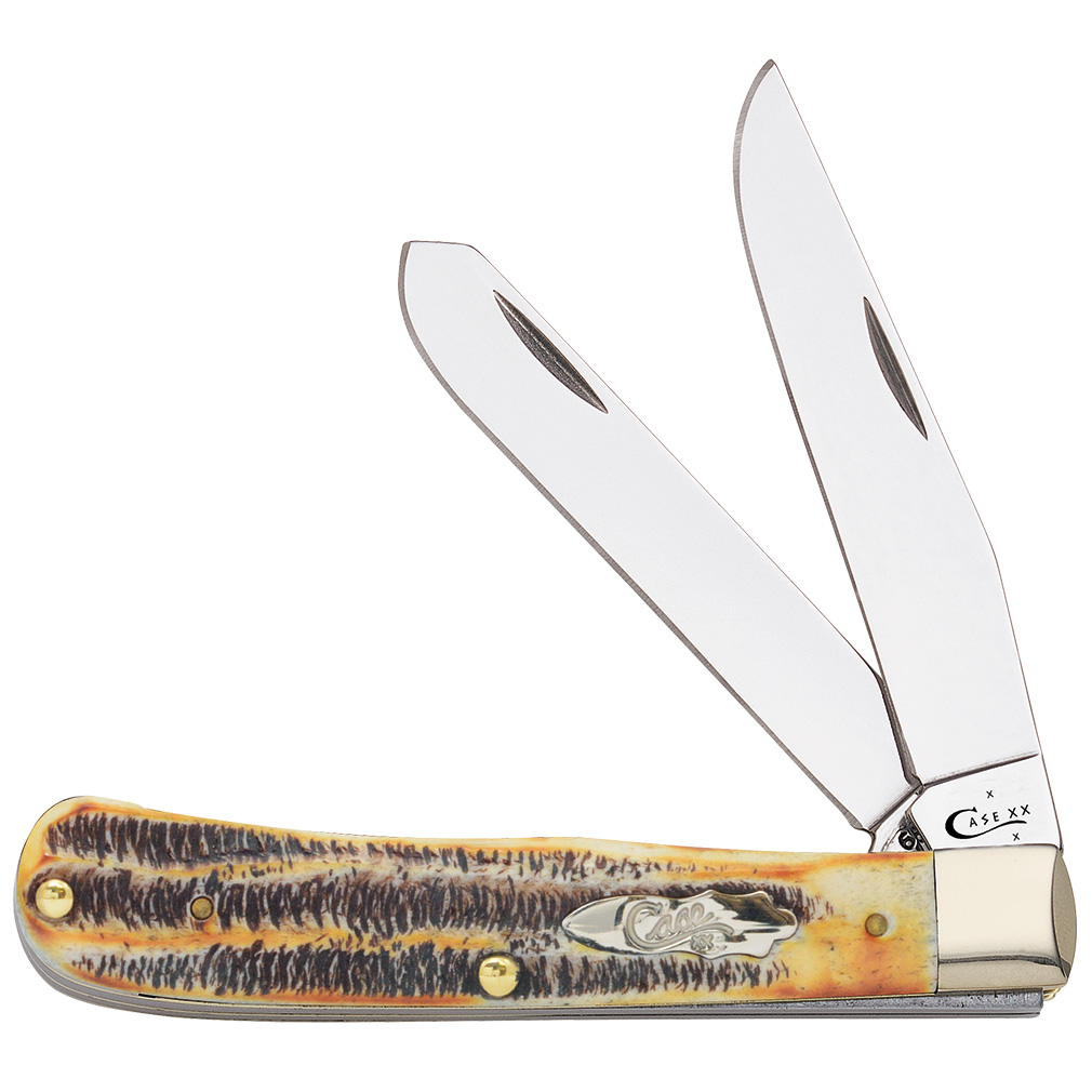 WR Case XX Pocket Knife 22701 TRAPPER WORKED BACKSPRING 6.5 BONESTAG(6.