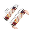 thumbnail image 4 of Fuzoiu Baseball Ball With Flag Print Adult Socks, Crew Moisture-wicking Socks, Unisex Cushion Crew Socks,Casual Sports Ankle Socks, 4 of 7