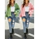 thumbnail image 3 of Cárdigan de punto para mujer Botones de manga larga Frente O Cuello Suéteres casuales CACAGOO Camiseta de manga corta, 3 of 7
