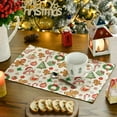 thumbnail image 3 of mubwai Gingerbread Gifts Trees Christmas Placemats Set of 4, 12x18 Inch Seasonal Winter Holiday Place Mats for Party Dining Table, 3 of 6