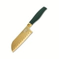 thumbnail image 5 of Thyme & Table 7-Piece Slim Block Knife Set - Green & Gold, 5 of 11