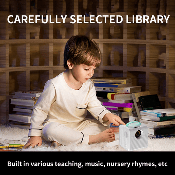 Q2 Mini Projector for Kids 800x480 Resolution, Portable Home Theater Beamer Ideal Christmas and Birthday Gift US Plug