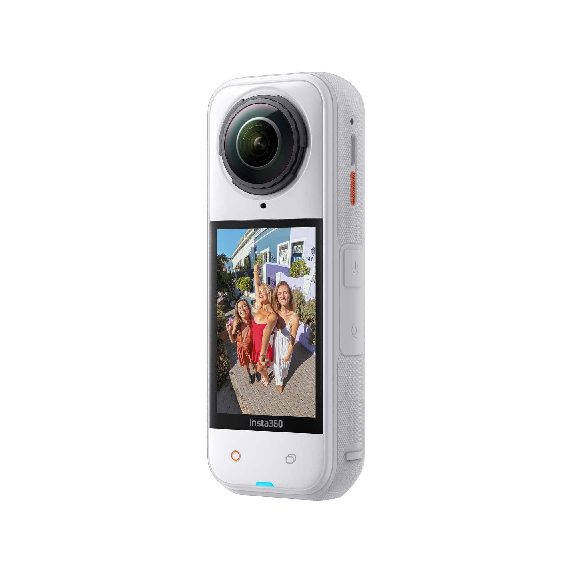 Insta360 X5 Satin White - Waterproof 8K 360° Action Camera, Leading Low Light, Invisible Selfie Stick Effect, Rugged and Replaceable Lens, 3-Hour Battery, Built-in Wind Guard, Stabilization