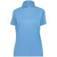 thumbnail image 3 of Augusta Sportswear B98134255 Womens Two-Tone Vital Polo T-Shirt, Columbia Blue & White - Large, 3 of 5