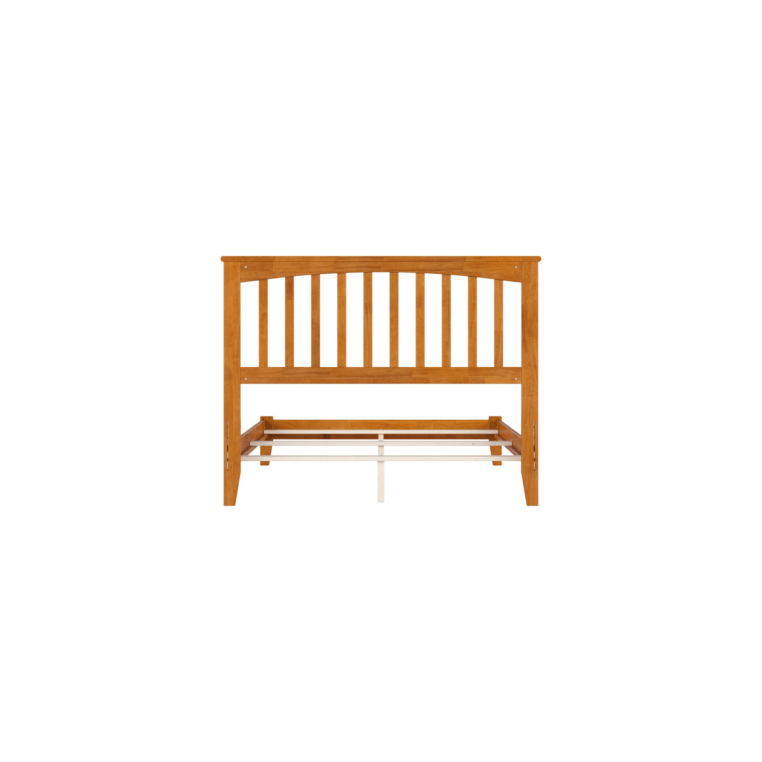 Maykoosh Southwestern Style Full Foundation Bed with Charging Station, Light Toffee, 77.24" x 56.93" x 44.29" - Solid Wood, Box Required