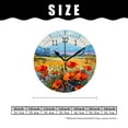 thumbnail image 2 of ATEDEANEI 12" Wall Clock Battery Operated Silent Non Ticking Red Poppies Spring Flowers Wildflowers Cute Painting, 2 of 5