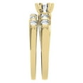 thumbnail image 4 of Dazzlingrock Collection 1.00 Carat (ctw) 14K Round Diamond Solitaire Accents Engagement Ring Set 1 CT, Yellow Gold, Size 7.5, 4 of 4