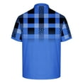 thumbnail image 5 of snilers Big and Tall Mens Golf Shirts Short Sleeve Button Down Pullover Plaid Printed Casual Work Shirt Summer Regular Fitted Tops, 5 of 5