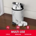 thumbnail image 4 of Home Basics White Faux Marble Bathroom Accessory (Garbage Can), 4 of 5