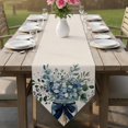 thumbnail image 6 of Watercolor Eucalyptus Leaves Table Runner Linen Burlap Table Runner 72 Inches Long Summer Botanical Leaves Vintage Dresser Scarves for Kitchen Island Coffee Dining Party Wedding Holiday Decor 16"x72", 6 of 8