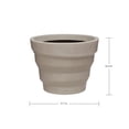 thumbnail image 3 of Ecobo 13.4 inches Eco-Friendly Round Pot Planter Dune Indoor/Outdoor use, Durable, Versatile & Lightweight, Designed by Brazilian Artisans, Contemporary All-Weather Design –White, 3 of 4