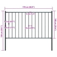 thumbnail image 2 of vidaXL Fence Panel Garden Fence Barrier Fence with Posts Powder-coated Steel, 2 of 3