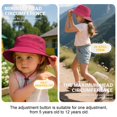 thumbnail image 4 of Zando Sun Hats for Kids Breathable UPF 50+ Bucket Hat for Boys Grils Adjustable Summer Beach Fishing Safari Hat, 4 of 6
