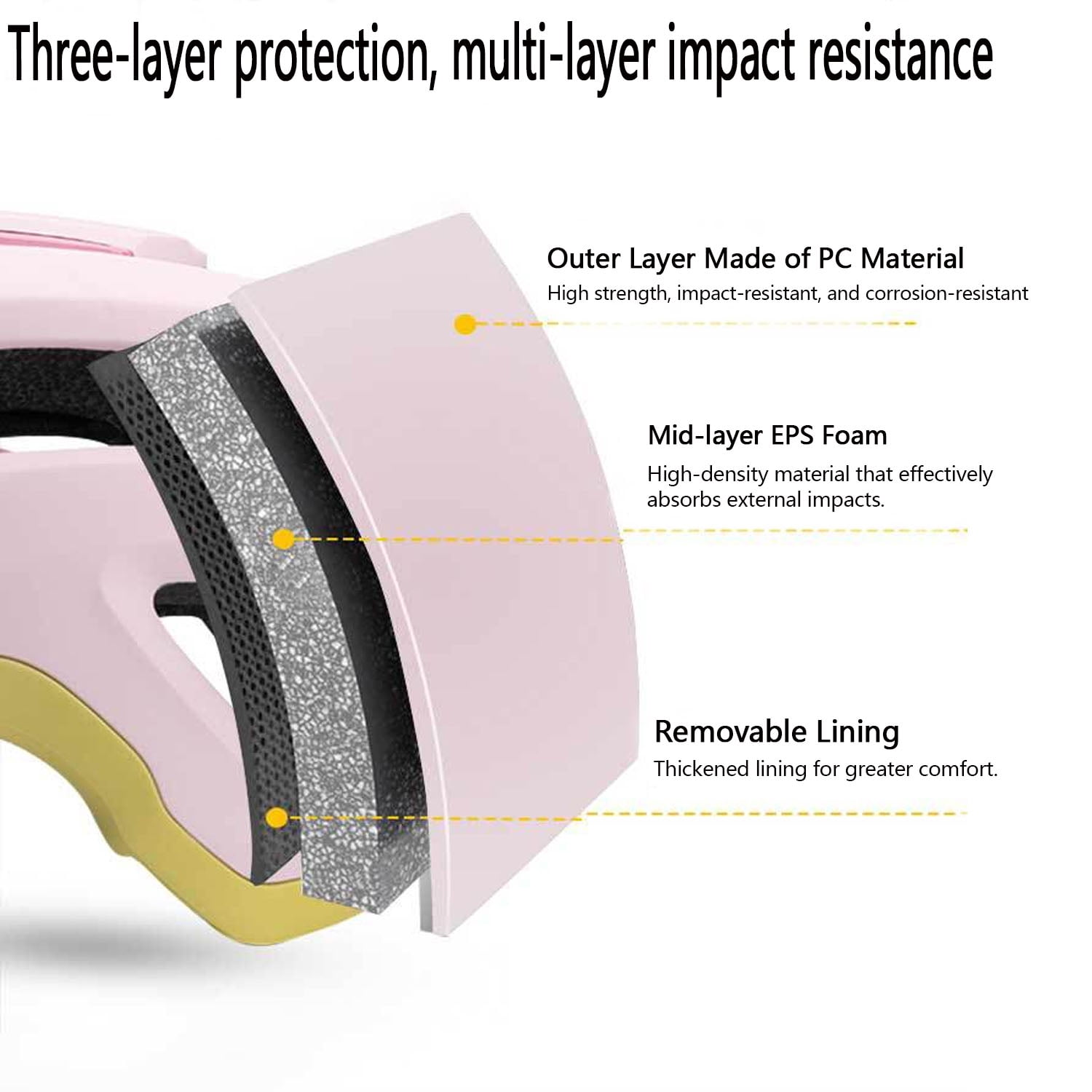 Mirov Adult bicycle helmet, lightweight mountain and road bike helmet with an adjustable dial and a visor, suitable for skateboarding and scooters(L)