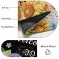 thumbnail image 6 of Spring Dog Entryway Rug 2'x3'&nbsp; Non Slip Front Door Mats, Black Watercolor Botanical Floral Sunflower Entrance Rugs Indoor Outdoor Carpet, Washable Floor Mats Small Area Rug for Bedroom Kitchen, 6 of 8